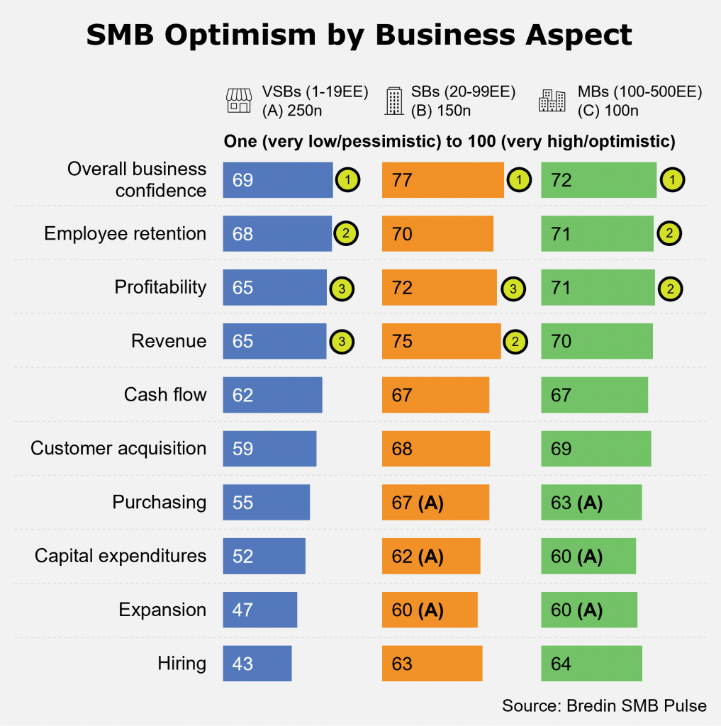 SMB Optimism by Business Aspect