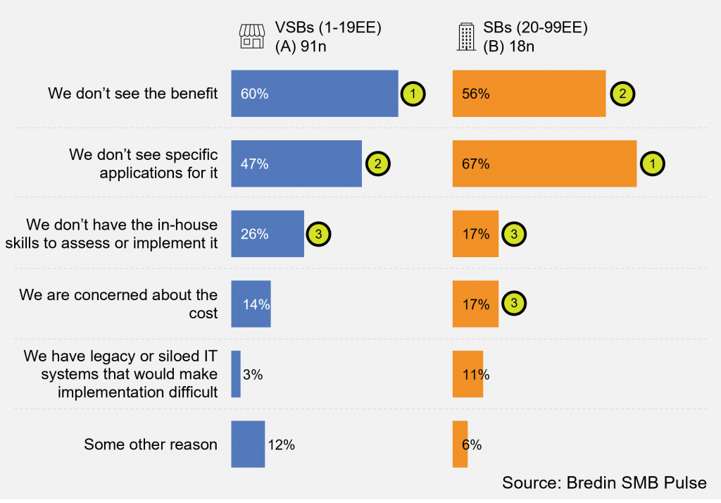 SMBs Not Interested in AI - Rationale VSBs vs. SBs